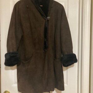 Sherling Brown Coat Size Small